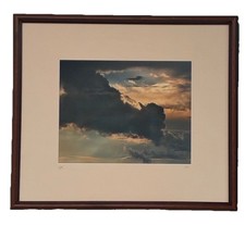 Original Framed Photograph/signed KCC/Dated/Matted/Framed/distressed clouds/  W picture