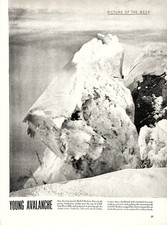 1951 Mont d'Or Avalanche Photo Vintage Magazine Picture of the Week Vtg Excerpt picture