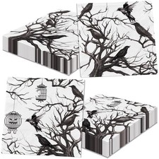 Halloween Paper Napkins, 40Pcs Gothic 13x13 inches, black picture