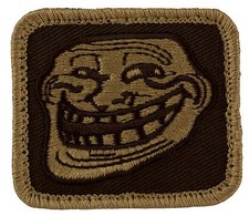 Trollin' Tactical Morale Patch (K22) Subdued Desert Colors 15499 picture