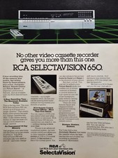 1980 RCA SelectaVision 650 Print Ad - Video Cassette Recorder **Read Descr** picture