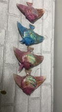 Angel Fish,Tropical Fish,Ornament,Sequins,Christmas,Vintage,1990s set of 4 picture