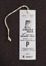 1979 Can-Am Monterey Grand Prix Races Laguna Seca Ticket Pass Datsun  picture
