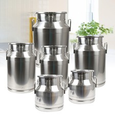 12L/20L/30L/40L/50L/60L Stainless Steel Dairy Farm Milk Can Milk Bucket w/Lid picture