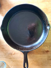 Cast Iron Skillet Frying Pan No. 10 12-7/16 inch Made in USA Collectible picture