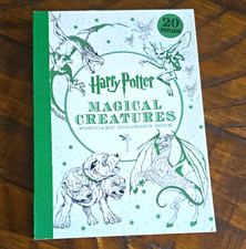 Scholastic Harry Potter Magical Creatures Postcard Coloring Book 20 Cards Unused picture
