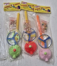 Lot of 3 Vintage Space Flying Saucer Candy NOS UFO Alien Novelty Package picture