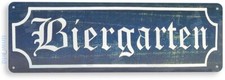 TIN SIGN Biergarten, German Beer, Stein, Bier, Pub, Bar, Metal Décor, B023 picture