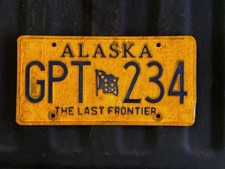 Vintage Alaska License Plate – “The Last Frontier” – Collectible picture