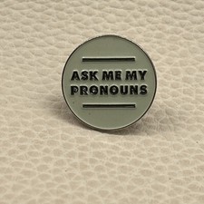 Starbucks Customer ServiceBarista ASK ME MY PRONOUNS Enamel Lapel Pronouns Pin picture