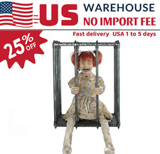 Animated Screaming Caged Kid Walk Around Halloween Costume Accessory Prop picture