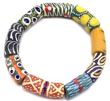 Handmade Ghana Sunset  bracelet-African Trade Beads-Ghana picture