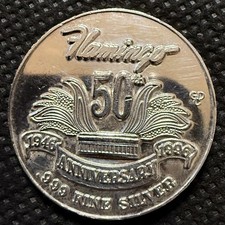 FLAMINGO HILTON HOTEL & CASINO RARE Limited Edition 999% .6 Oz Pure Silver Strke picture