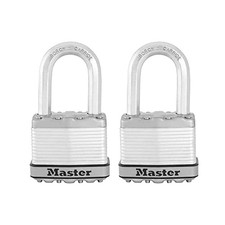 Master Lock Heavy Duty Outdoor Padlock with Key, 2 Pack Keyed - Silver picture