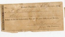 1865 Charleston South Carolina Tax Receipt Post Civil War - Dr. T. F. Chupein picture