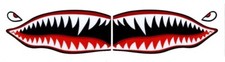 Flying Tigers shark teeth decal sticker 3” tall x 7” long WWII Military Airplane picture
