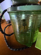 Fan-Mix FAN-MIX Vintage Handheld Mixer Green 16 oz Glass Bowl Corded 1940s picture