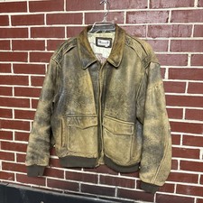 Outpost II Distressed Leather Bomber Jacket picture