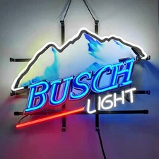 US STOCK Snow Mountain Buschs Light Neon Sign 19
