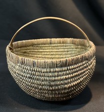 Rare 19th Century Shelton Sisters Hand-Woven Basket picture