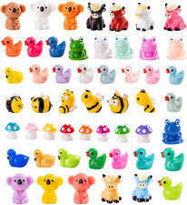 52Pcs Mini Resin Animal Figures Bulk Duck Mushroom Frog Tiny Resin Animals picture