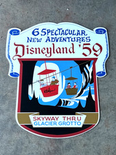 Disneyland Fantasyland Skyway Thru Glacier Grotto  Sign Prop signed by Bob Gurr picture