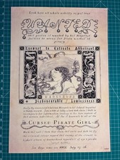 Cursed Pirate Girl RARE 2009 SDCC Wanted Poster (#1 of 100) signed picture