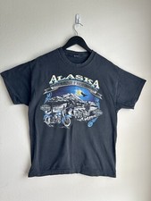 VTG Harley Davidson Men's T-Shirt Medium Alsaska The Last Frontier Anchorage picture