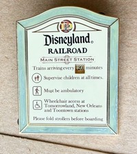 Disney Pin WDI Wait Time Sign Disneyland Railroad Main Street Station LE 300  picture