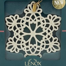 Lenox China 1997 SNOWFLAKE Snow Fantasies Holiday Xmas Tree Ornament picture