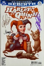 Harley Quinn 20 - Signed 3x Frank Cho, John Timms + Joseph Michael Linsner w/COA picture