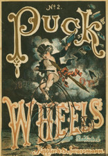 Vintage Puck WHEELS Bicycle Ad - Trade Card Image - 5 x 7 in Print picture