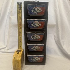 Vintage Japanese Arita Seiho Kiln Square bowls, Set of 5 with wood box, Imari  picture