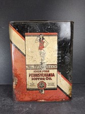 Vintage Miss Pennsylvania 2 Gallon Oil Can Rare Advertising Display Empty picture