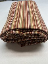 1960-70 Retro Mod MCM Striped Cotton Textured Upholstery apparel Fabric 7 Yrd picture