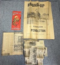 Pendleton Round-Up Vintage (1947) Rodeo Newspaper Souvenir Edition Lot RARE picture