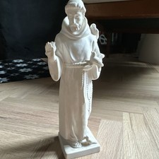 Goebel W. Germany Christian Saint Ceramic Figure Statue with Rosary & Bird picture
