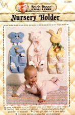 1980's Patch Press Dog,Cat,Bunny Nursery Holder Pattern 340B UNCUT picture