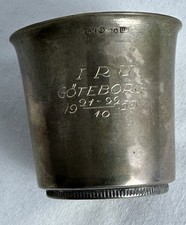 1959 Volvo Silver Shot Glass Göteborg IRU Engraved Swedish 2 Kronor on Bottom picture