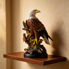 12.9 Inch Bald Eagle Statue, Resin Eagle Statue Majestic Statement for Your Home picture