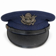 Vietnam Era USAF Service Cap  1549 Type I Hat Air Force Blue Size 7 picture