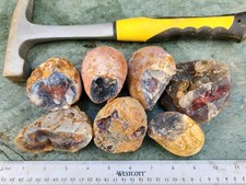 3 lbs 12 oz of Rough Swazi Agates, Lot of 7 Pieces, Ideal for Tumbling / Cabbing picture