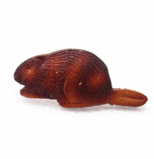Beaver Pin Brown Vintage Canada Souvenir Animal Lapel Textured Made In Canada picture