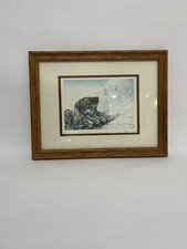 Breen Bergstrome (1986) - Canadian Artist- Signed Inuit Art Dog Sled picture