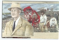 Postcard John Rust Inventor of Cotton Picker Painting by Donald Gensler picture