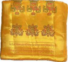 Tibetan Buddhist Prayer Offering Orange Silk Khada Khata Auspicious Scarf Nepal picture