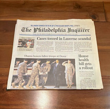 The Philadelphia Inquirer Newspaper Front Page picture