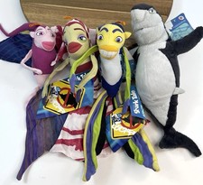Vintage Dreamworks Shark Tale Plush Set Oscar Angie Lola Lenny 2004 Set Of 4 picture