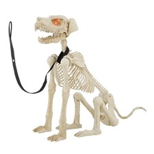 Way To Celebrate Animated Skeleton Dog Halloween Decoration, Beige, 60 in picture