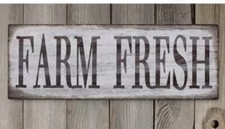 Barnyard Designs 'Farm Fresh' Retro Vintage Metal Tin Bar picture